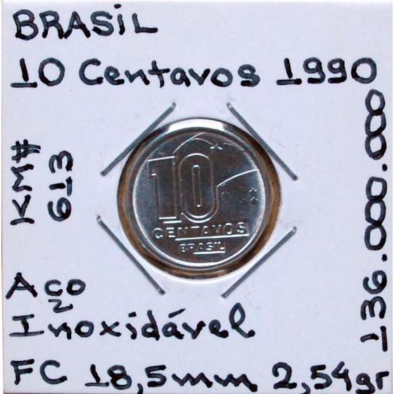 Brasil - 10 Centavos 1990 - BRA8566h
