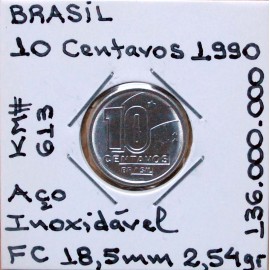 V - Brasil - 10 Centavos 1990 - BRA8567n