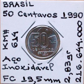 Brasil - 50 Centavos 1990 - BRA8649x