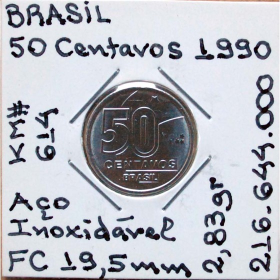 Brasil - 50 Centavos 1990 - BRA8652k