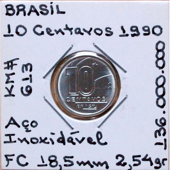 Brasil - 10 Centavos 1990 - BRA8654a