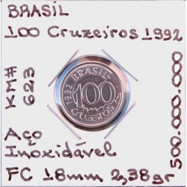 Brasil - 100 Cruzeiros 1992 - BRA8680x