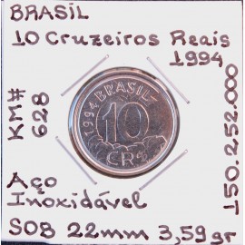 V - Brasil - 10 Cruzeiros Reais 1994 - BRA8682w