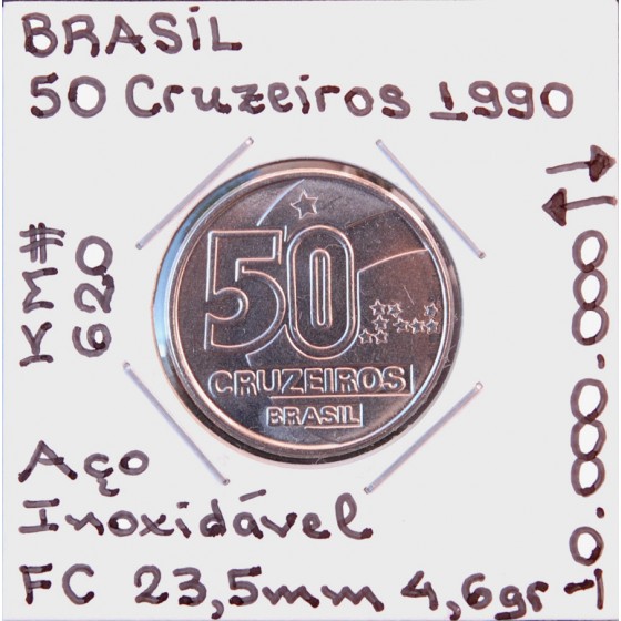 Brasil - 50 Cruzeiros 1990 - BRA8683k