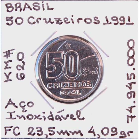 Brasil - 50 Cruzeiros 1991 - BRA8684a