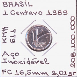 Brasil - 1 Centavo 1989 - BRA8688m