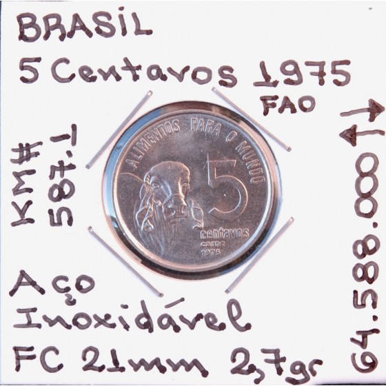 Brasil - 5 Centavos 1975 - FAO - BRA8694h