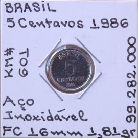 Brasil - 5 Centavos 1986 - BRA8780w