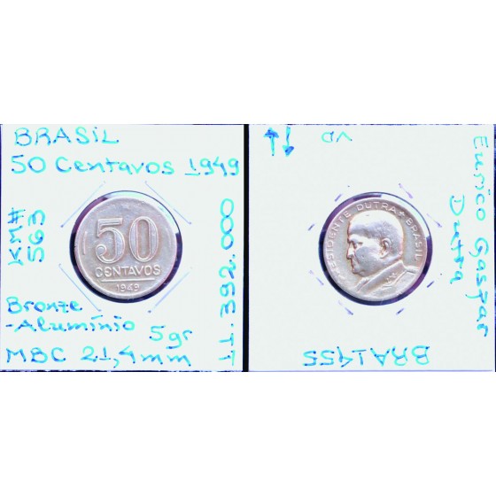 Brasil - 50 Centavos 1949 - BRA1455