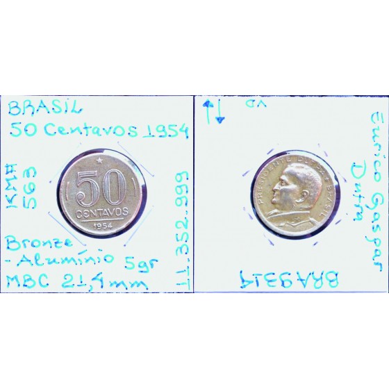Brasil - 50 Centavos 1954 - BRA9314