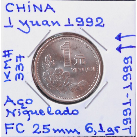 China - 1 Yuan 1992 - CHN4731m