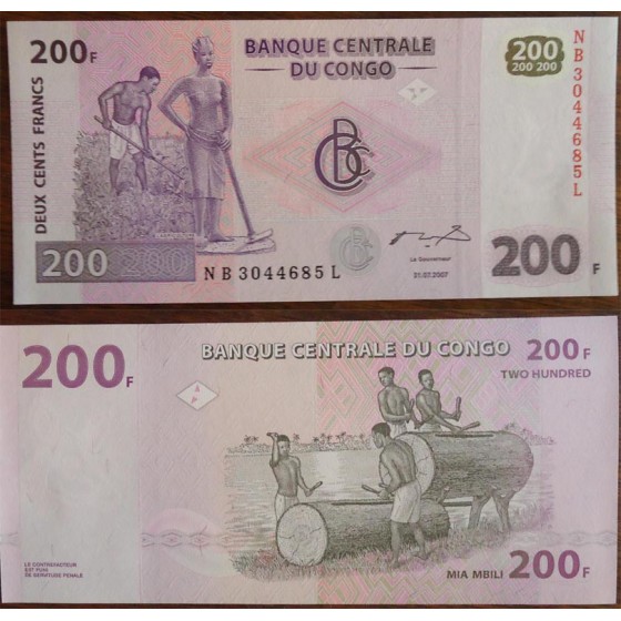 Congo - 200 Francs 2007 (86)