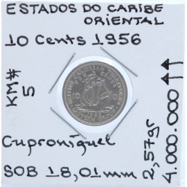 Estados do Caribe Oriental - 10 Cents 1956 - EAE8256m