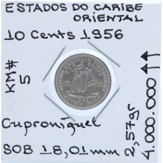 Estados do Caribe Oriental - 10 Cents 1956 - EAE8256m
