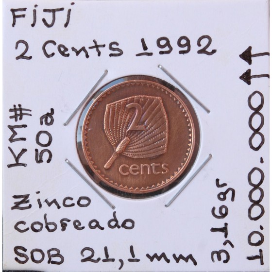 Fiji - 2 Cents 1992 - FJI8594a