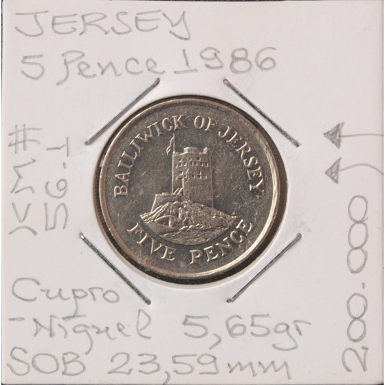 Jersey - 5 Pence 1986 - GBJ4018