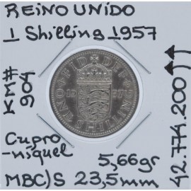 Reino Unido - 1 Shilling 1957 - GBR2561m