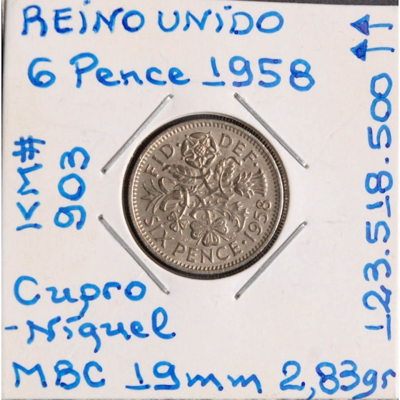 Reino Unido - 6 Pence 1958 - GBR5228