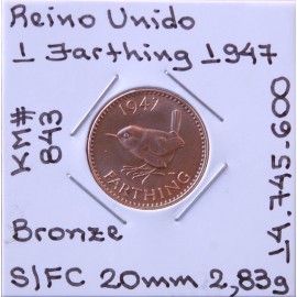 Reino Unido - 1 Farthing 1947 - GBR7014k