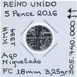 Reino Unido - 5 Pence 2016 - GBR8259a