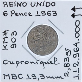 Reino Unido - 6 Pence 1963 - GBR8264v