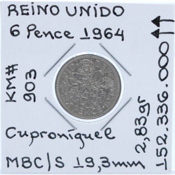 Reino Unido - 6 Pence 1964 - GBR8291z