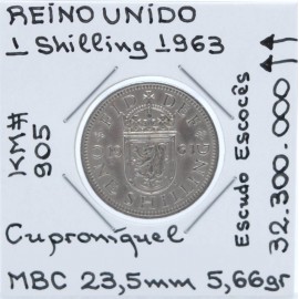 Reino Unido - 1 Shilling 1963 - GBR8553h