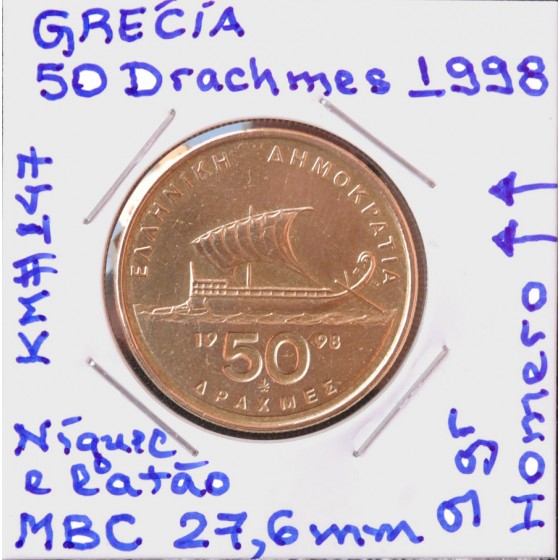 Grécia - 50 Drachmes 1998 - GRC7361k