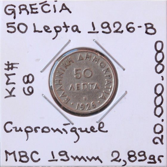 V - Grécia - 50 Lepta 1926-B - GRC8564a