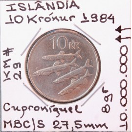 Islândia - 10 Krónur 1984 - ISL8301v