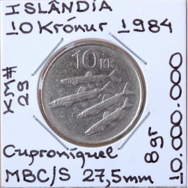 Islândia - 10 Krónur 1984 - ISL8398x