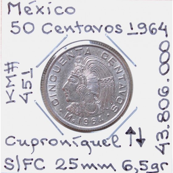 México - 50 Centavos 1964 - MEX7124a