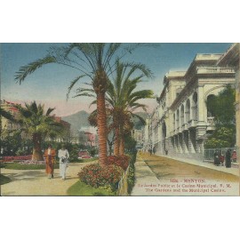 Menton - Le Jardin Public et le Casino Municipal - 19.885