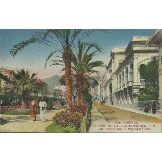 Menton - Le Jardin Public et le Casino Municipal - 19.885