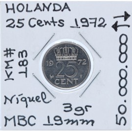 Holanda - 25 Cents 1972 - NLD5017