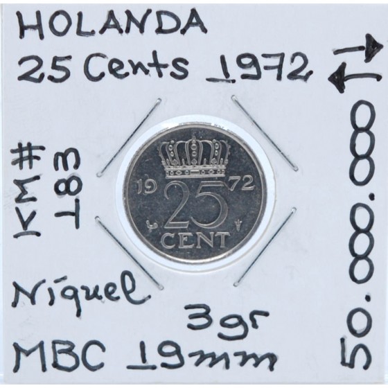 Holanda - 25 Cents 1972 - NLD5017