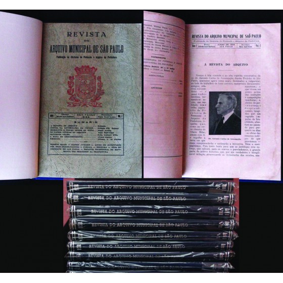 Revista do Arquivo Municipal de São Paulo - 23 volumes - SG1158b