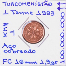 Turcomenistão - 1 Tenne 1993 - TKM3889v