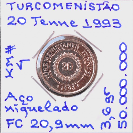 Turcomenistão - 20 Tenne 1993 - TKM6819w