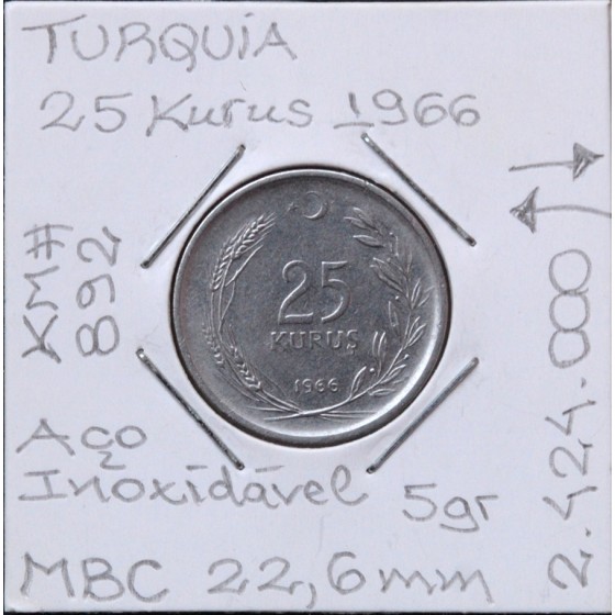 Turquia - 25 Kurus 1966 - TUR3087
