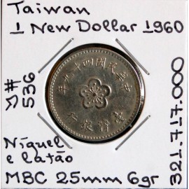 Taiwan - 1 New Dollar 1960 - TWN7044k