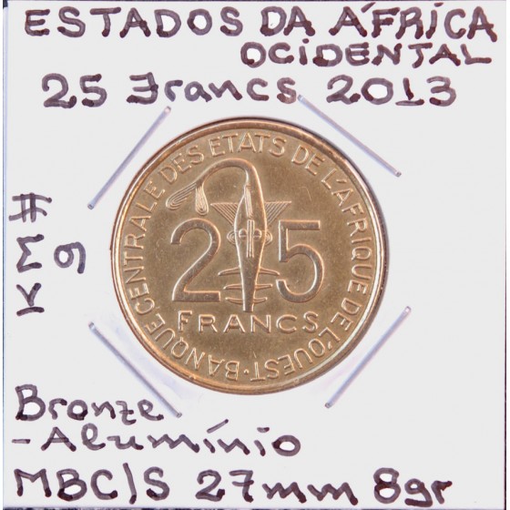 Estados da África Ocidental - 25 Francs 2013 - WAS8698x