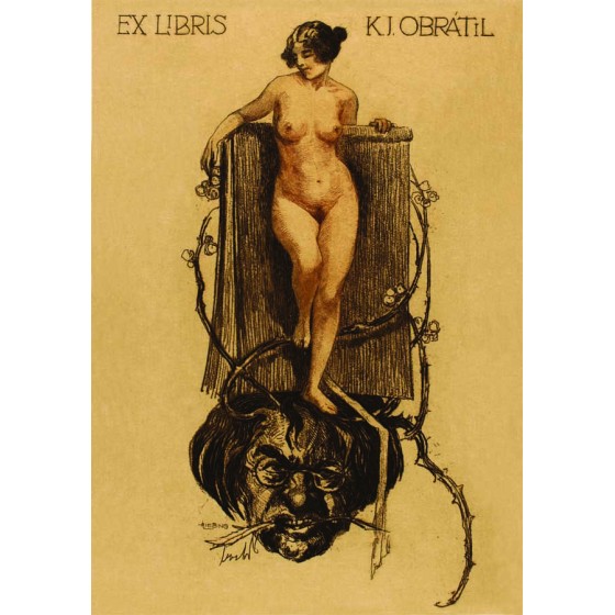 Postal 86 - Ex-Libris de K. J. Obratil